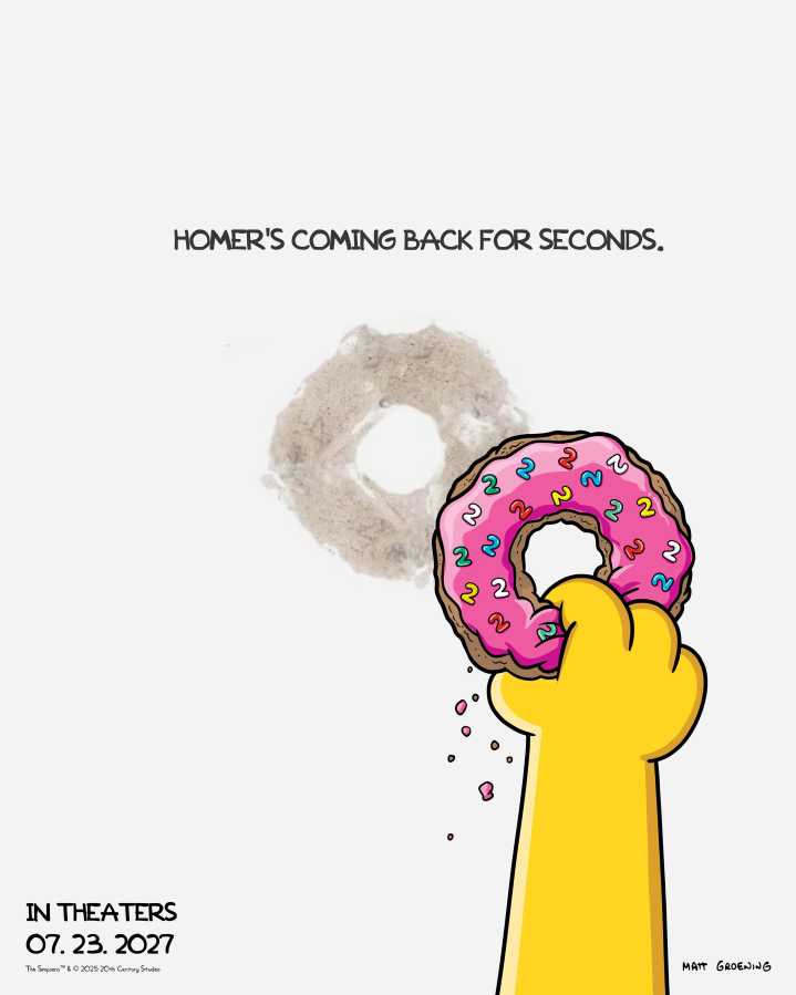 Los Simpson volverán al cine, así es el primer póster de la película