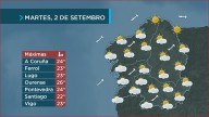 Mércores con precipitacións, máis abondosas na mañá