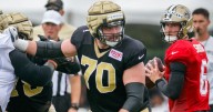 Saints guard Trevor Penning (toe) returns to practice