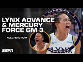 WNBA PLAYOFF REACTION 🏀 Lynx end Valkyries' season & Mercury force Game 3 😤