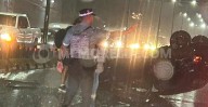 Volcadura en La Huerta genera caos vial en Morelia