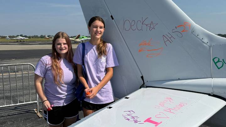 Hundreds of young women explore aviation careers