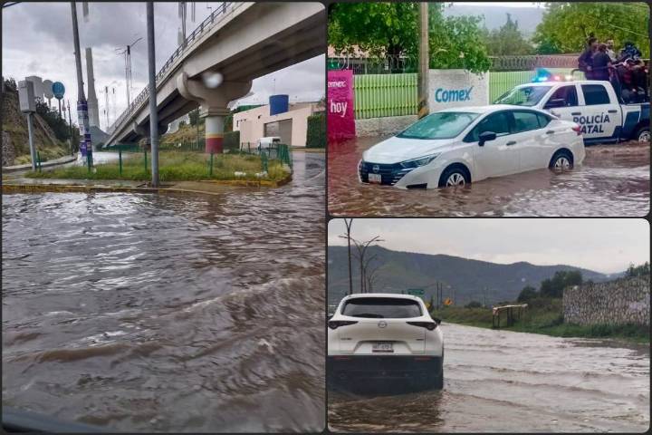 Llegó septiembre con intensas lluvias en Pachuca; colapsaron vialidades