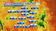 Isolated strong storms across southeast Utah, with rain chances moving further north into the weekend