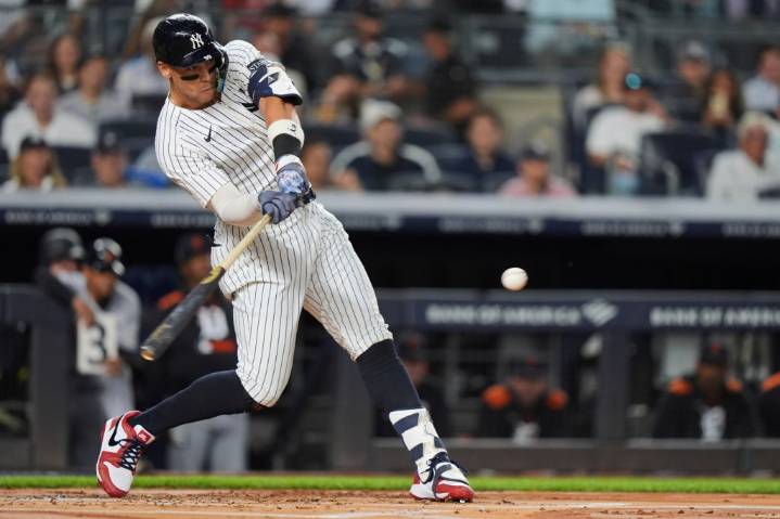 Judge hits 361st home run to tie DiMaggio for 4th place in Yankees history