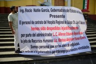 Camilleros y trabajadores por contrato de la Sesver acusan despido injustificado en Xalapa