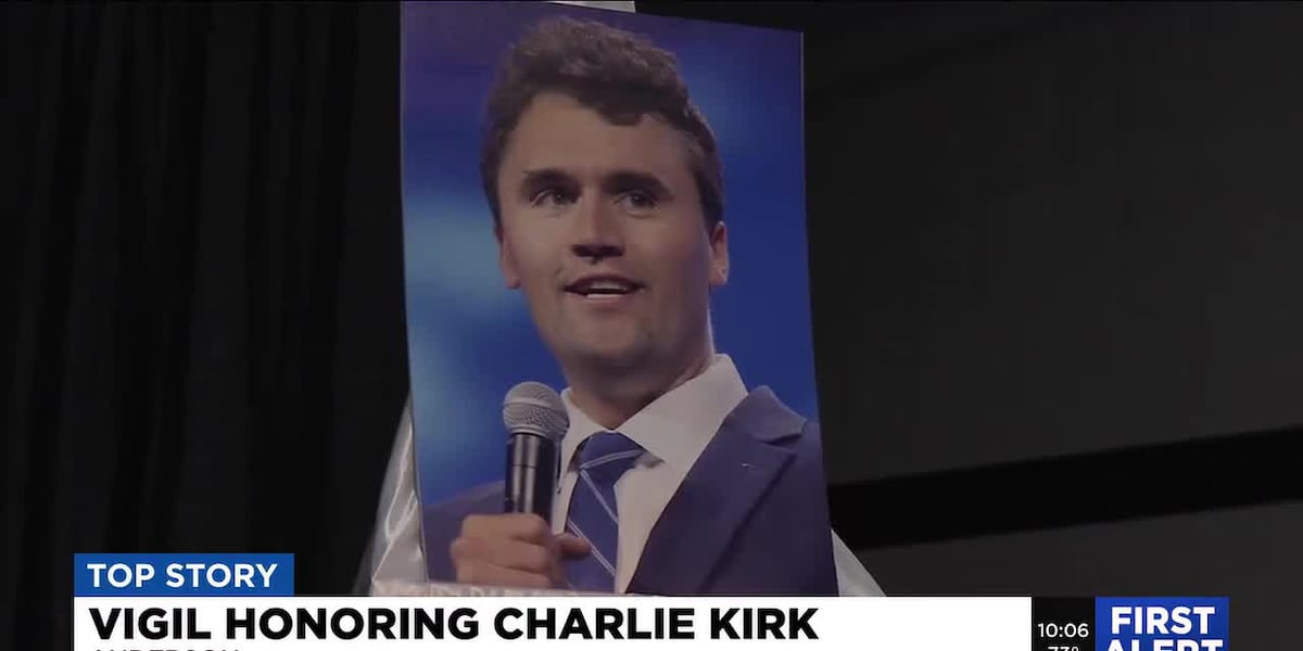 Vigil honoring Charlie Kirk held in Anderson