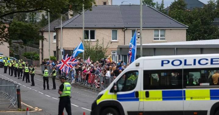 Man charged over 'abusive behaviour' at anti-immigration protest outside Scottish hotel