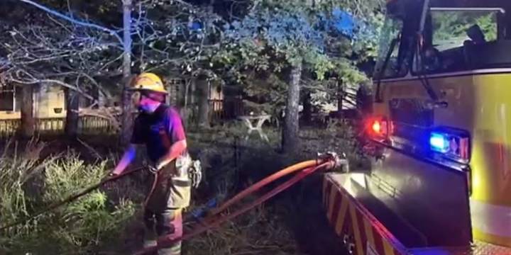 Multiple stations respond to house fire near Branson