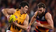 Jeremy McGovern stoked to see great mate Tom Barrass ‘enjoying his footy’ as Hawthorn make run at premiership