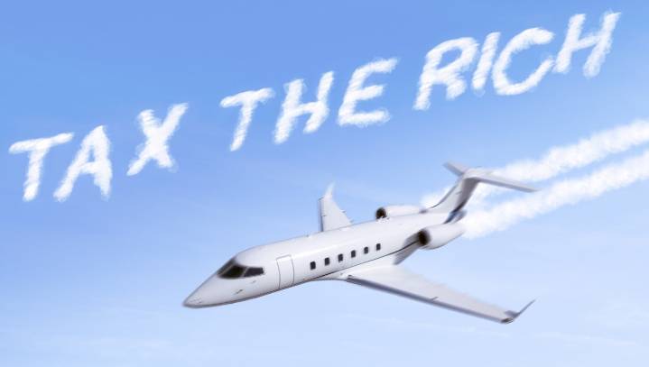 Powerful: AOC Writes 'Tax The Rich' In The Sky With Her Private Jet