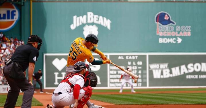 Rooker's 30th home run powers A's to 5-3 win over slumping Red Sox