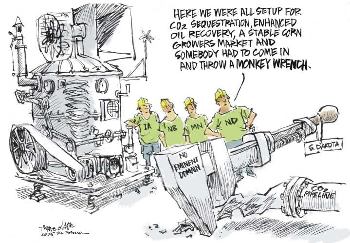 Trygve Olson cartoon: Monkey wrench
