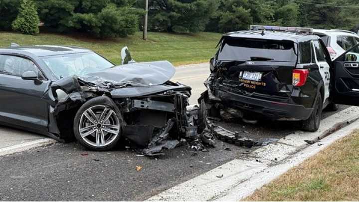 Photos: Ill. driver rams stopped cruiser because he ‘does not like police’