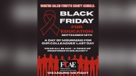 Forsyth County educators wear black in solidarity as the Reduction in Force plan takes effect