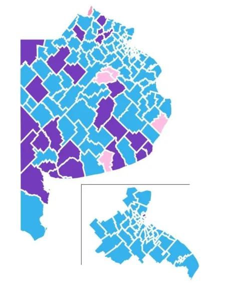 Fuerza Patria le ganó a la Libertad Avanza en 6 de las 8 secciones