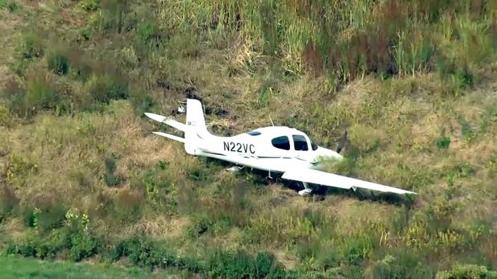 Plane goes off runway at Norwood Memorial Airport