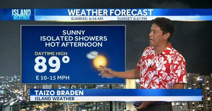 Aloha Friday Weather | Warm and breezy today with windward showers; Wetter, muggy weather coming next week