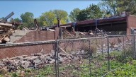 Modern Plastics demolition underway
