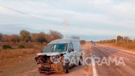 Una camioneta chocó contra un animal en plena Ruta 89 y terminó con importantes daños