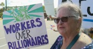 'We need to do this': Voices rise in Palm Beach Gardens for Labor Day protest