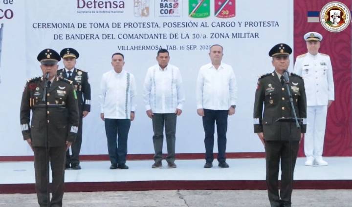 Rinde protesta general como nuevo mando de 30 Zona Militar en Tabasco