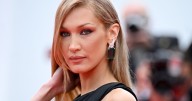 Bella Hadid Freed The Nip Twice In The Same Saint Laurent Lace Dress