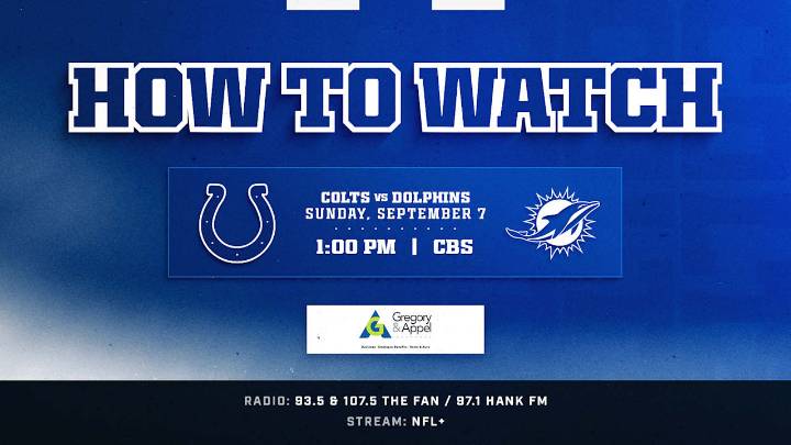 How to watch the Miami Dolphins at Indianapolis Colts on September 7, 2025