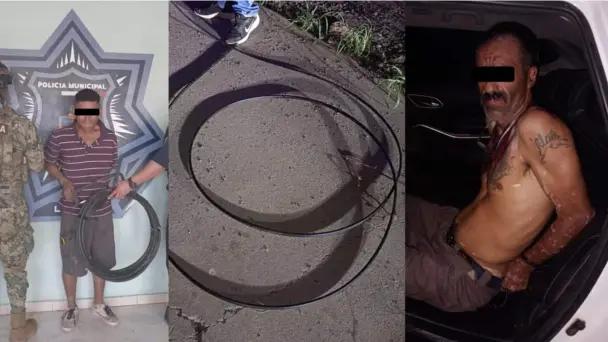 Caen dos por robo de cable telefónico en Sonora