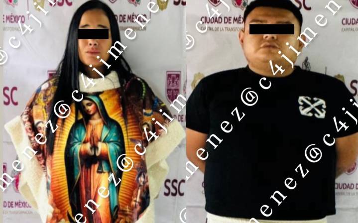 Pareja de colombianos es detenida por robo a casas en CdMx y Edomex; ella se encomendaba a la Virgen de Guadalupe para cometer los robos