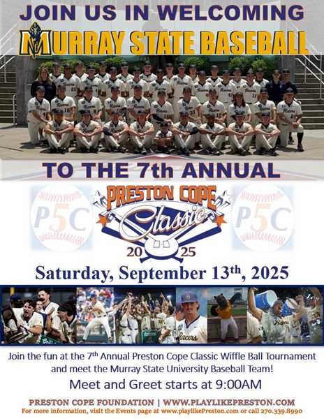 7th Annual Preston Cope Wiffleball Tournament today in Calvert City
