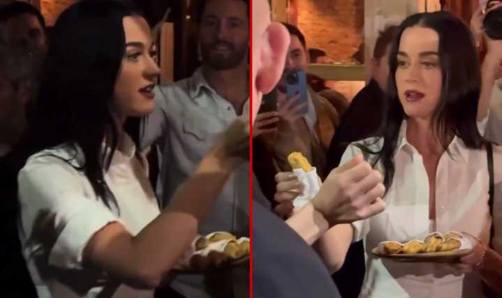 El video de Katy Perry regalando empanadas a sus fans durante su visita a la Argentina