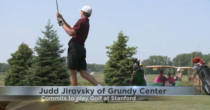Grundy Center star Judd Jirovsky commits to play golf at Stanford