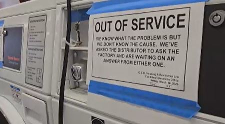 OSU students frustrated over "extended" problem with laundry facilities