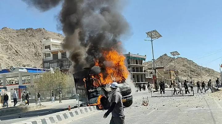 Ladakh tense after violent clashes; Curfew enforced, 50 held amid heavy security deployment