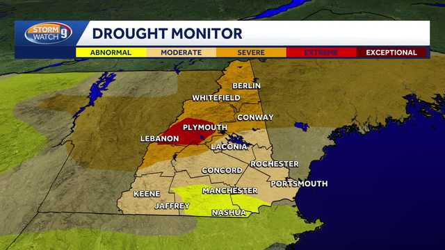 Portion of New Hampshire now in extreme drought