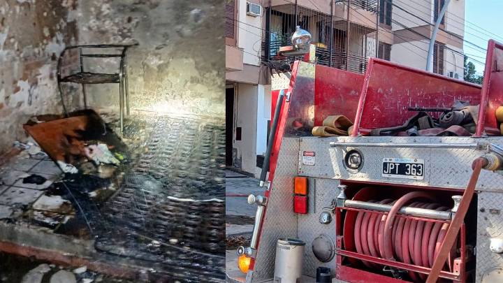 Incendio en un edificio abandonado de Av. Alsina: trabajaron más de dos horas para controlarlo