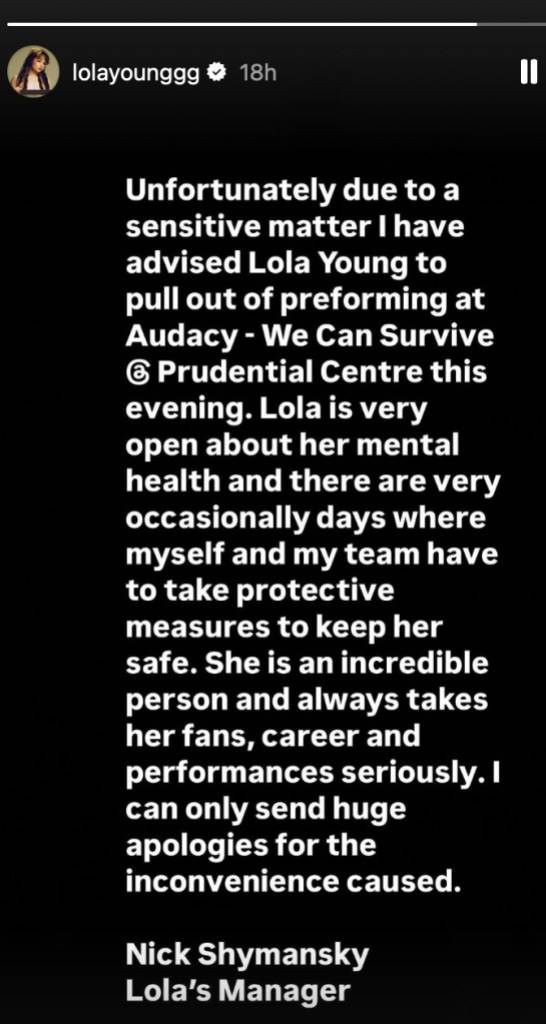 Pop Singer Abruptly Cancels Performance Over ‘Sensitive Matter’