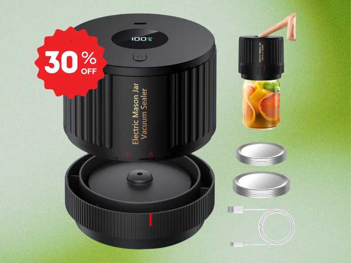 This bestselling electric mason jar vacuum sealer is 30% off for a limited time