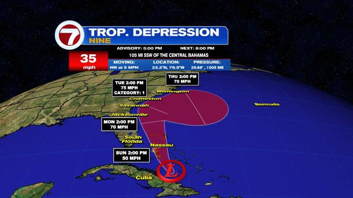 Two tropical storm systems near each other could wind up shielding the Carolinas from damage