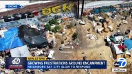 Koreatown residents outraged over sprawling homeless encampment with makeshift sports court, BBQ pit