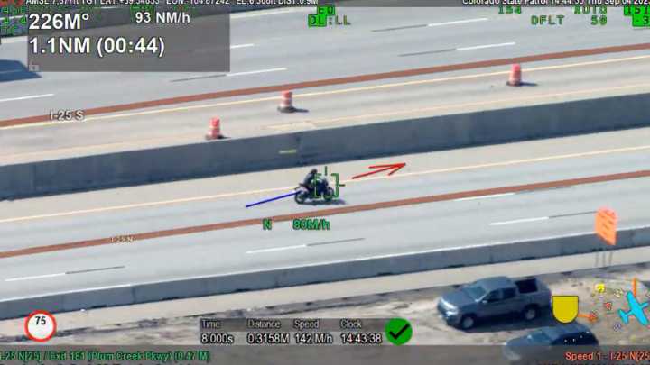 Motorcyclist arrested for allegedly speeding 142 mph on I