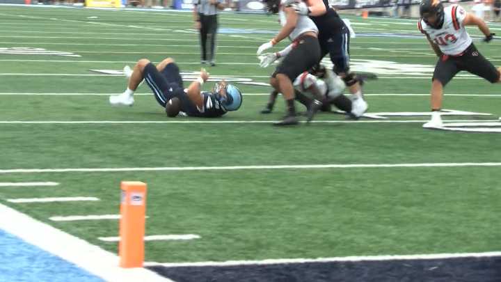 #9 URI Football Working on Ball Security