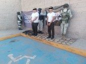 Detiene Guardia Nacional a sujetos en posesión de 90 paquetes con aparente narcótico
