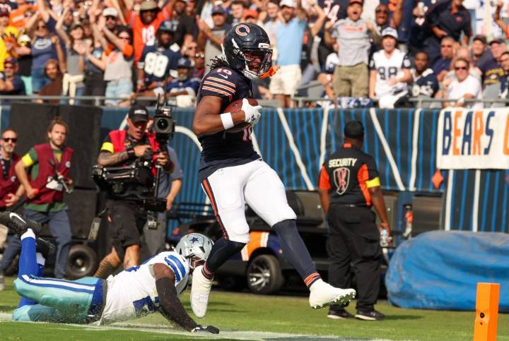Luther Burden’s flea flicker sparks the Chicago Bears, while a 19-play TD drive iced the win over Dallas Cowboys