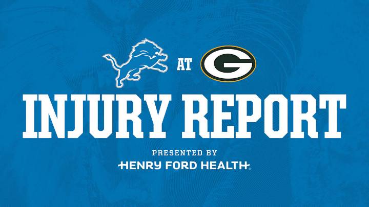Lions at Packers injury report: Sept. 5