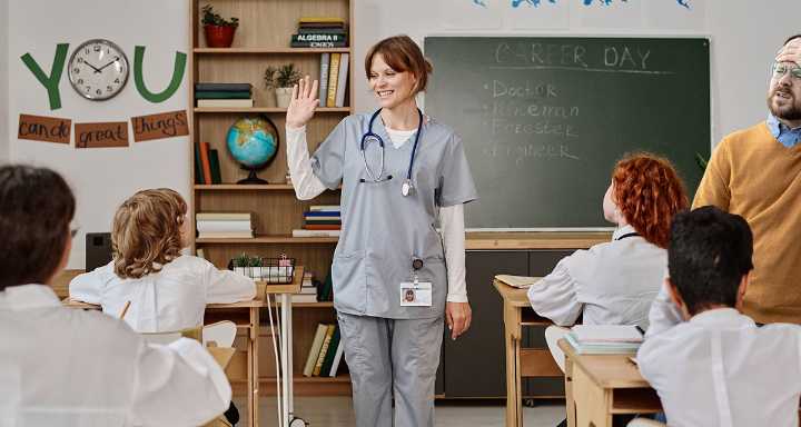 Burnt Out Teacher Way More Excited for Career Day Presentations Than the Kids