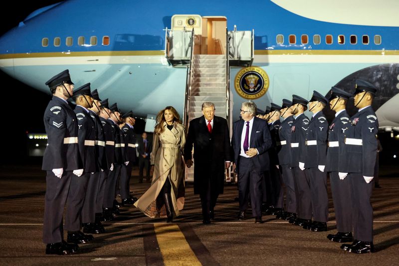 Trump arrives in Britain for second state visit