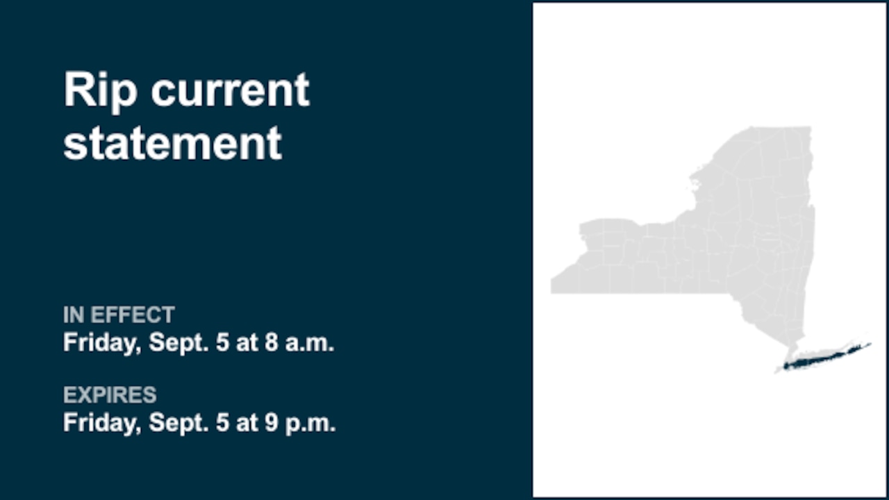 NY weather: Rip current statement affecting part of New York until Friday night
