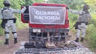 Guardia Nacional asegura arsenal y vehículo en comunidad de Los Mayos, Culiacán
